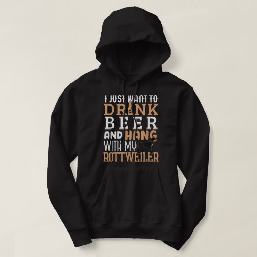 Rottweiler Dad Funny Vaderdag Rottie Dog Beer Hoodie (Design voorkant)