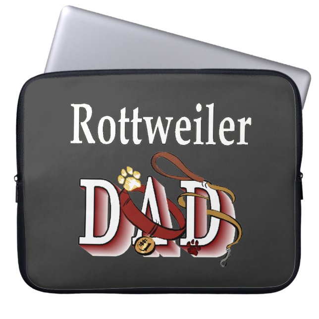 Rottweiler Dad Gifts Laptop Sleeve (Voorkant)