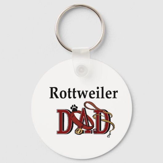 Rottweiler Dad Gifts Sleutelhanger (Voorkant)