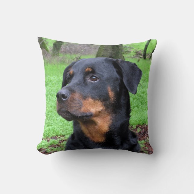 Rottweiler Daydreaming Pillow Kussen (Voorkant)
