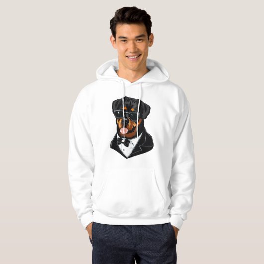 Rottweiler De Bodyguard Hoodie (Voorkant volledig)