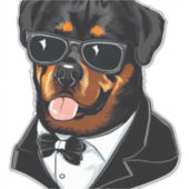 Rottweiler De Bodyguard Sticker (Voorkant)