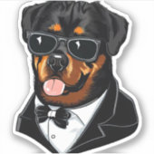 Rottweiler De Bodyguard Sticker (Voorkant)