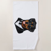 Rottweiler De Bodyguard Strandlaken (Voorkant)