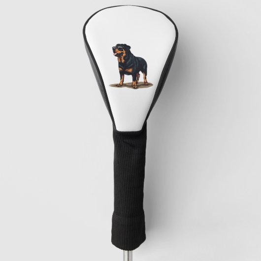 Rottweiler De Explorer Golfheadcover (Voorkant)