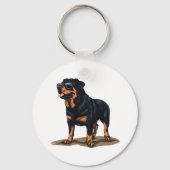 Rottweiler De Explorer Sleutelhanger (Voorkant)