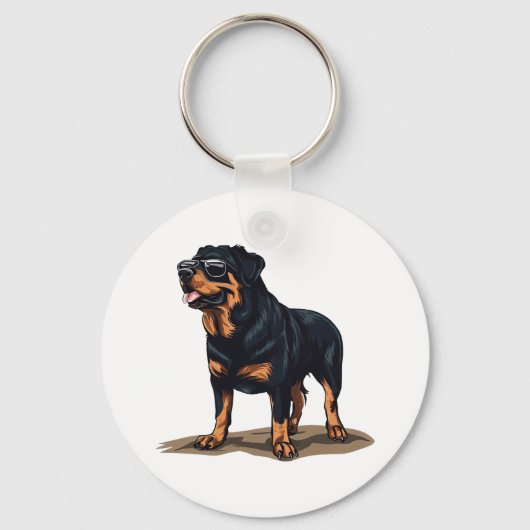 Rottweiler De Explorer Sleutelhanger (Voorkant)