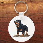 Rottweiler De Explorer Sleutelhanger (Voorkant)
