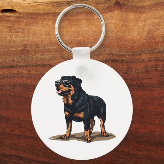 Rottweiler De Explorer Sleutelhanger (Voorkant)