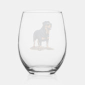 Rottweiler De Explorer Wijnglas Zonder Voet (Achterkant)