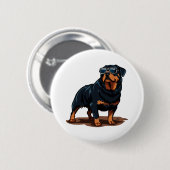 Rottweiler De Gent Ronde Button 5,7 Cm (Voorkant /achterkant)