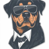 Rottweiler De Heren Sticker (Voorkant)