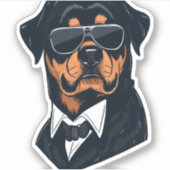 Rottweiler De Heren Sticker (Voorkant)