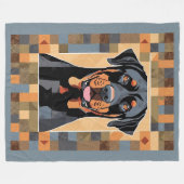 Rottweiler deken (Voorkant (Horizontaal))