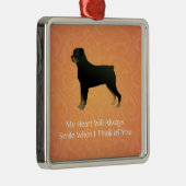 Rottweiler - Denk aan u - Pet Memorial Metalen Ornament (Rechts)