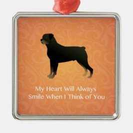 Rottweiler - Denk aan u - Pet Memorial Metalen Ornament