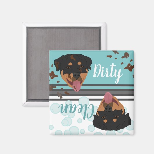 Rottweiler Dirty/Clean Dishwas Magneet (Voorkant / Achterkant)