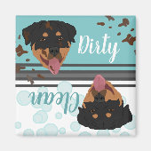 Rottweiler Dirty/Clean Dishwas Magneet (Voorkant)