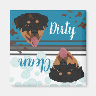 Rottweiler Dirty/Clean Dishwas Magneet