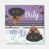 Rottweiler Dirty/Clean Dishwas Magneet (Voorkant)
