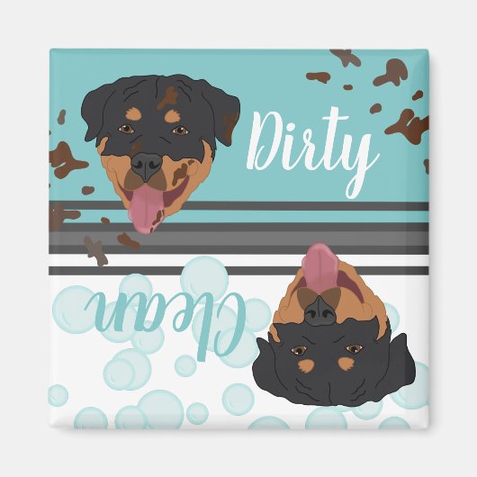 Rottweiler Dirty/Clean Dishwas Magneet (Voorkant)