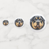 Rottweiler Dog 3D geïnspireerd Confetti (Achterkanten)