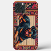 Rottweiler Dog 3D Stijlvolle Kleurrijke Rand Case-Mate iPhone Case (Achterkant)