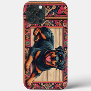 Rottweiler Dog 3D Stijlvolle Kleurrijke Rand Case-Mate iPhone Case