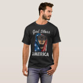 Rottweiler Dog American USA Flag 4th of July Dog   T-shirt (Voorkant volledig)