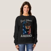 Rottweiler Dog American USA Flag 4th of July Dog   Trui (Voorkant volledig)