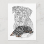 Rottweiler Dog Art Briefkaart (Voorkant)