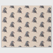 Rottweiler Dog Art Gift Wrap Cadeaupapier (Vlak)