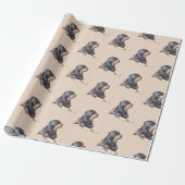 Rottweiler Dog Art Gift Wrap Cadeaupapier (Uitgerold)