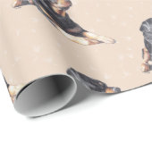 Rottweiler Dog Art Gift Wrap Cadeaupapier (Rol Hoek)