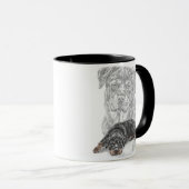 Rottweiler Dog Art Mok (Voorkant rechts)