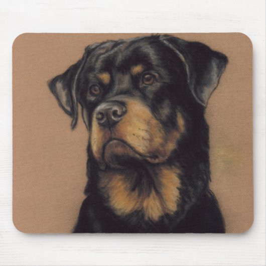 "Rottweiler" Dog Art Mousepad Muismat (Voorkant)