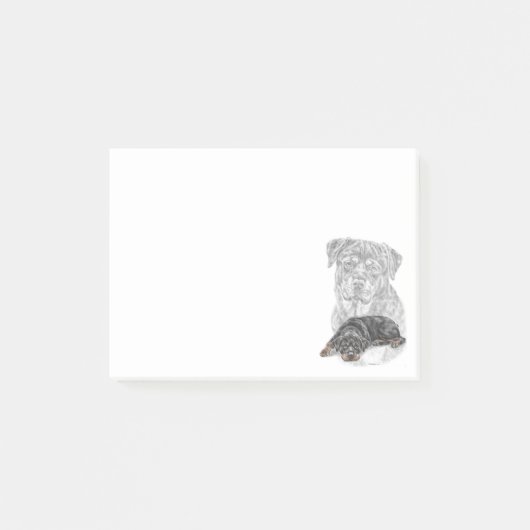 Rottweiler Dog Art Post-it® Notes (Voorkant)
