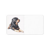 Rottweiler Dog Art Return Address Labels (Voorkant)