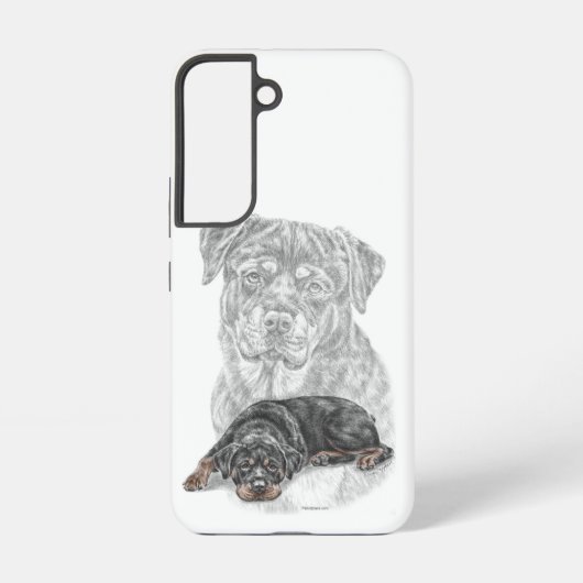Rottweiler Dog Art Samsung Galaxy Hoesje (Achterkant)
