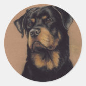 "Rottweiler" Dog Art Sticker (Voorkant)