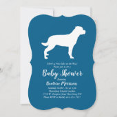 Rottweiler Dog Baby shower Blue Boy Rottie Kaart (Voorkant)
