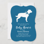 Rottweiler Dog Baby shower Blue Boy Rottie Kaart (Voorkant)