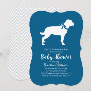 Rottweiler Dog Baby shower Blue Boy Rottie Kaart