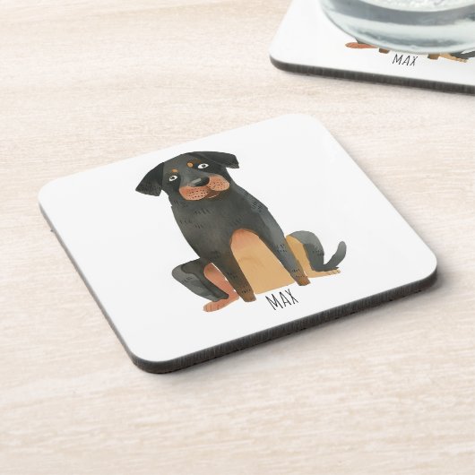 Rottweiler Dog Bier Onderzetter (Linkerzijde)