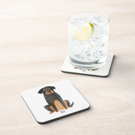 Rottweiler Dog Bier Onderzetter (Rechterzijde)
