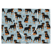 Rottweiler Dog Bones and Paws Groot Cadeauzakje (Achterkant)