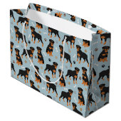 Rottweiler Dog Bones and Paws Groot Cadeauzakje (Achterkant Gekanteld)