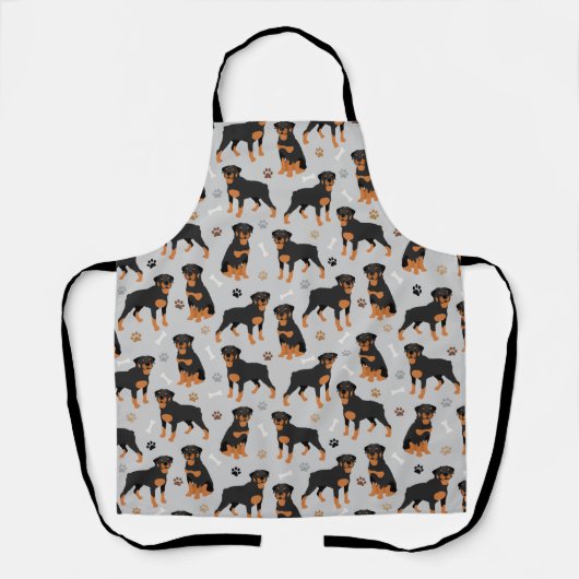 Rottweiler Dog Botten en Paws Apron Schort (Voorkant)