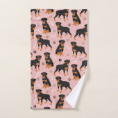Rottweiler Dog-Botten en Paws Bath Towel Set Bad Handdoek (Handdoek)