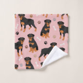 Rottweiler Dog-Botten en Paws Bath Towel Set Bad Handdoek (Wasdoekje)